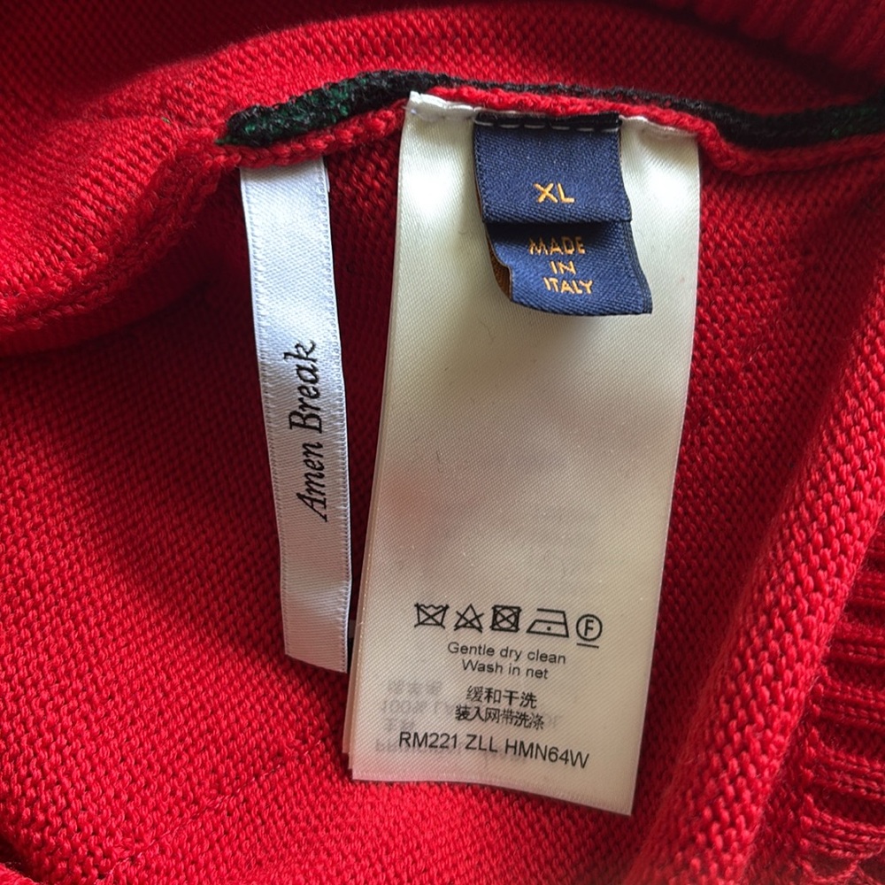 Louis Vuitton Black and Red Men's Sweater - Picture 8 of 12